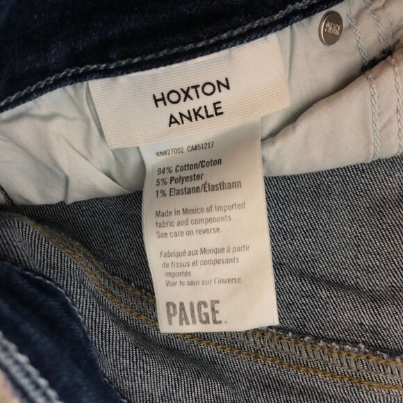 Paige Womens Hoxton Ankle High Rise Skinny Jeans Direction Destructed Denim 30 - Picture 6 of 6
